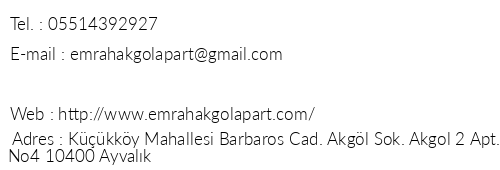 Emrah Akgl Apart telefon numaralar, faks, e-mail, posta adresi ve iletiim bilgileri